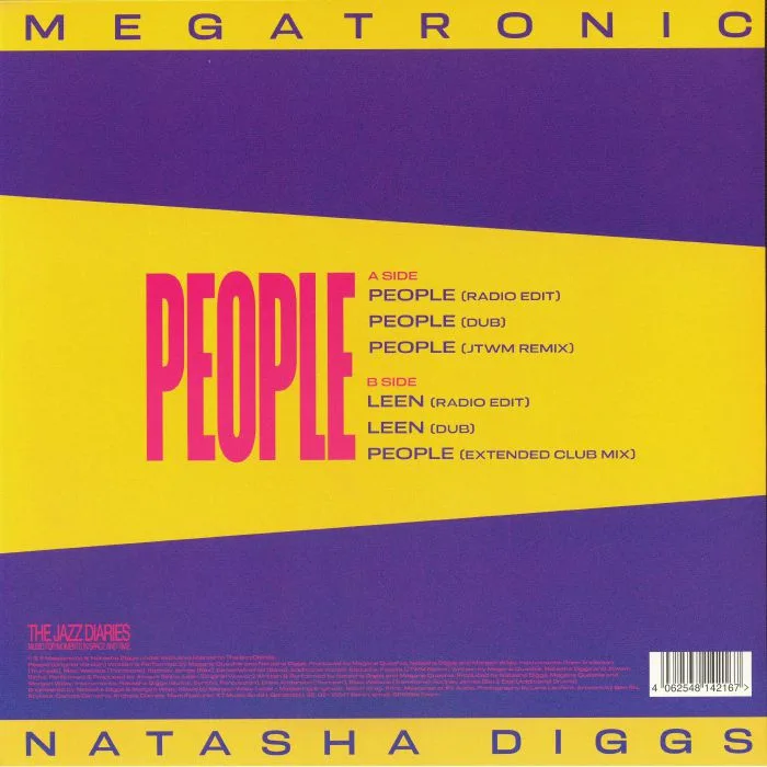Обратная сторона обложки — Natasha DIGGS / MEGATRONIC — People