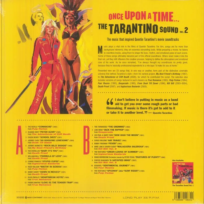 Обратная сторона обложки — VARIOUS — The Tarantino Sound Vol 2 (Soundtrack)