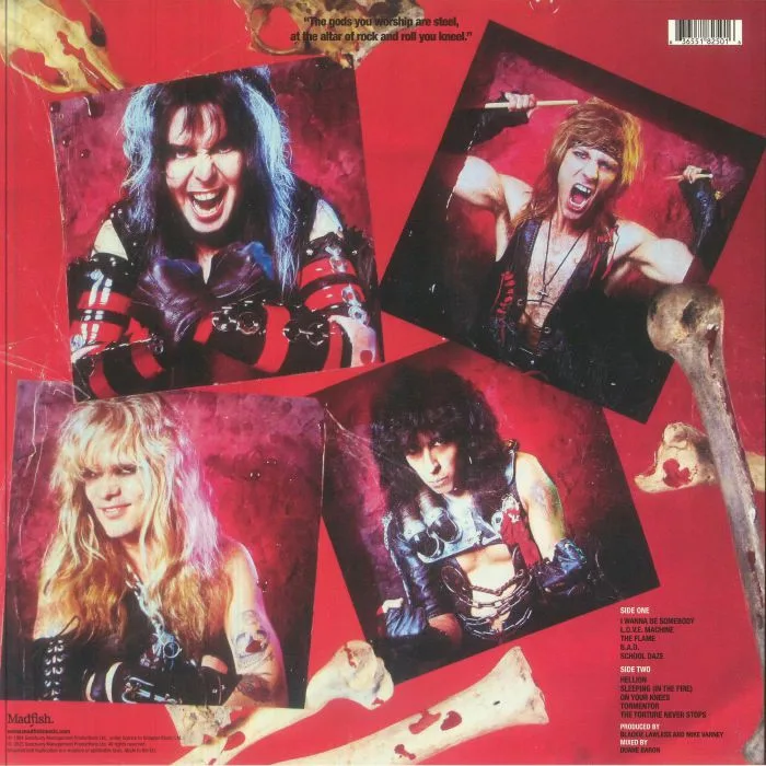 Back cover — WASP — WASP (reissue)
