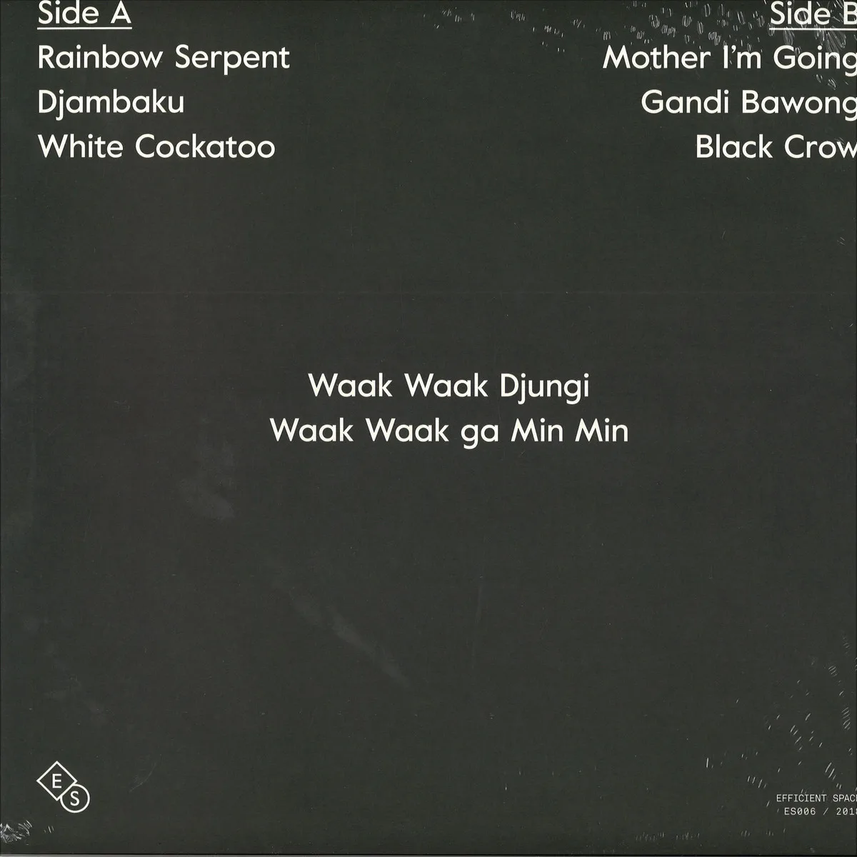 Back cover — Waak Waak Djungi — Waak Waak Ga Min Min