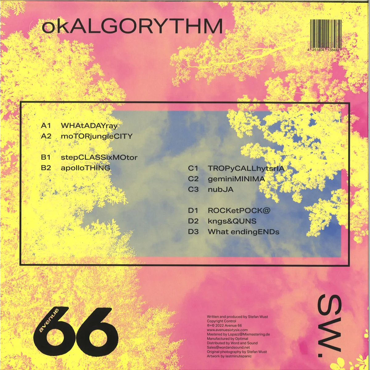 Обратная сторона обложки — Sw. — okALGORYTHM LP 2x12"