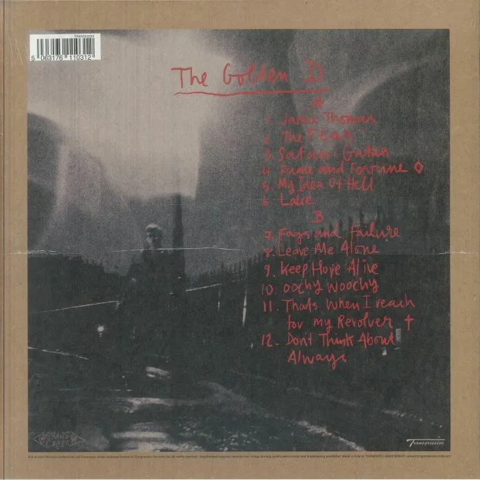 Обратная сторона обложки — Graham COXON — The Golden D