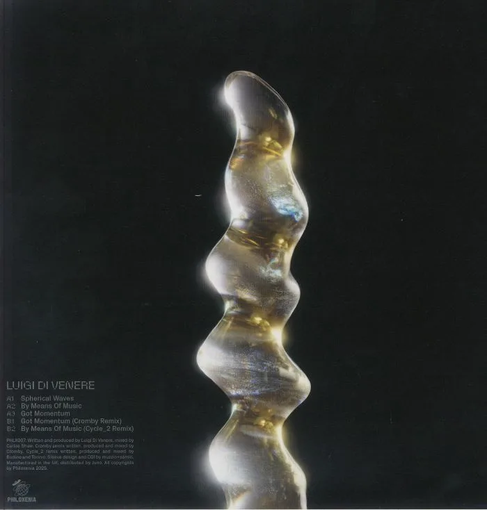 Обратная сторона обложки — Luigi DI VENERE — Spherical Waves (inc Cromby, Cycle 2 remixes)