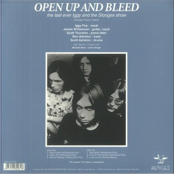 Обратная сторона обложки — IGGY & THE STOOGES — Metallic 'KO (50th Anniversary)