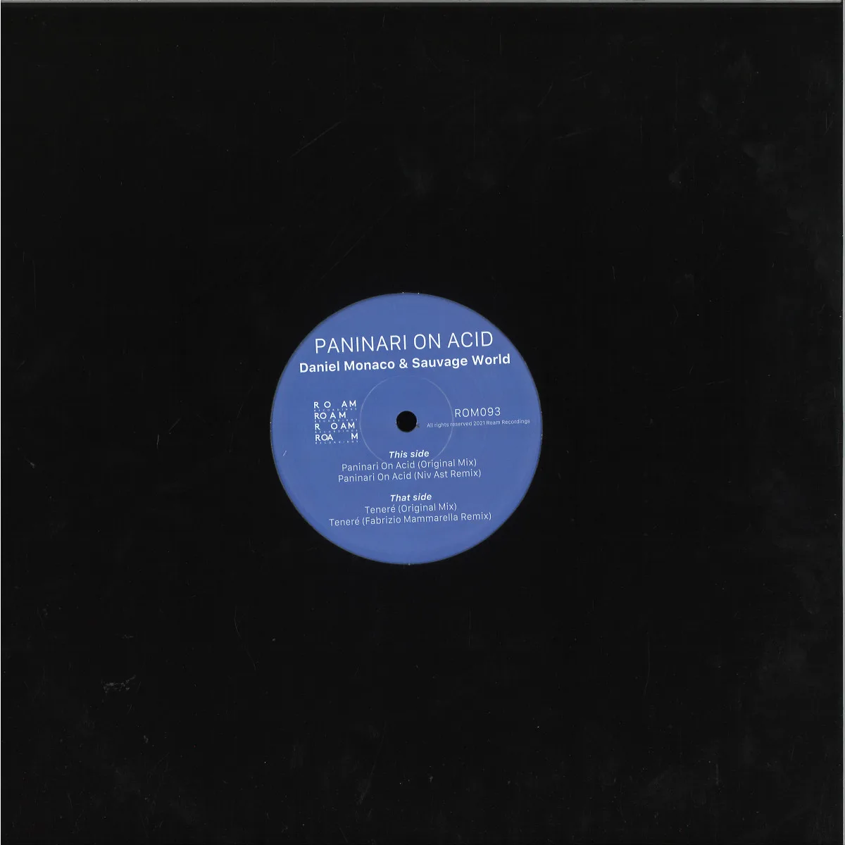 Back cover — Daniel Monaco&Sauvage World — PANINARI ON ACID EP
