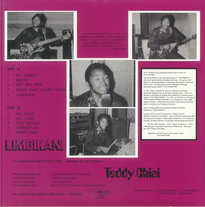 Обратная сторона обложки — Teddy CHISI — Limbikani (reissue)