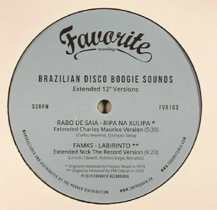 Back cover — PAINEL DE CONTROLE / RABO DE SAIA / FAMKS — Brazilian Disco Boogie Sounds: Extended 12 Inch Versions