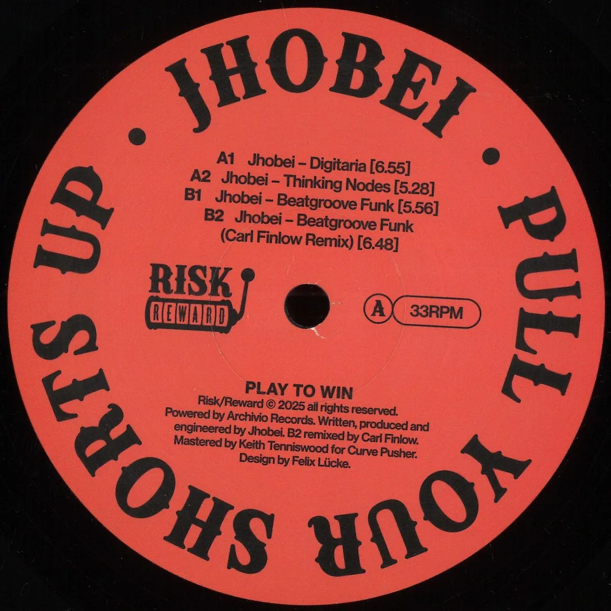 Front cover — Jhobei — Pull Your Shorts Up! (Incl. Carl Finlow Remix)
