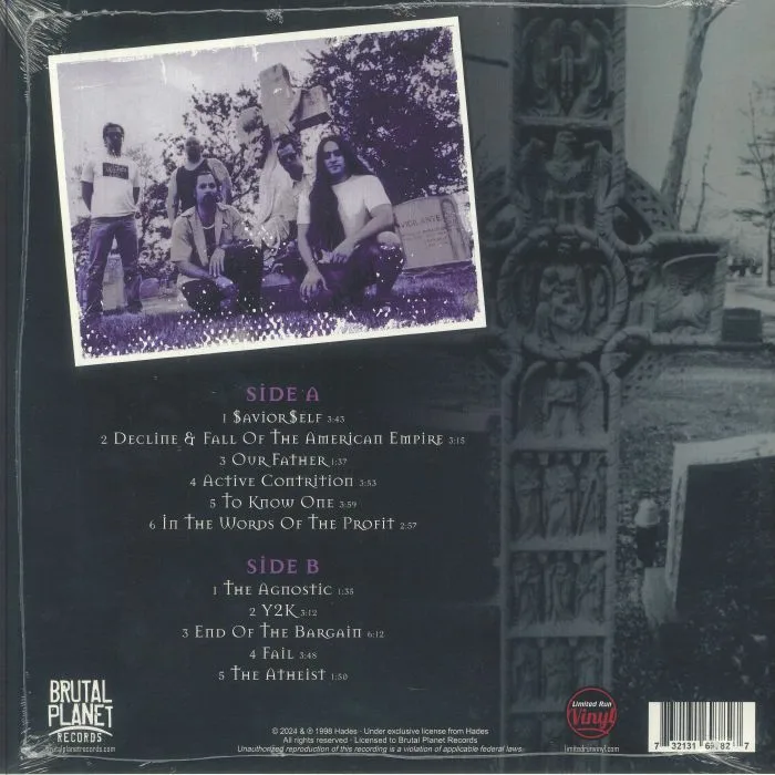 Back cover — HADES — $avior$elf (reissue)
