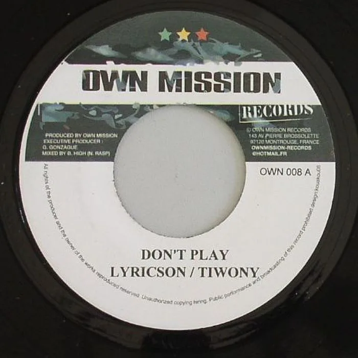 LYRICSON / TIWONY — Don't Play (Red Out Deh Riddim)