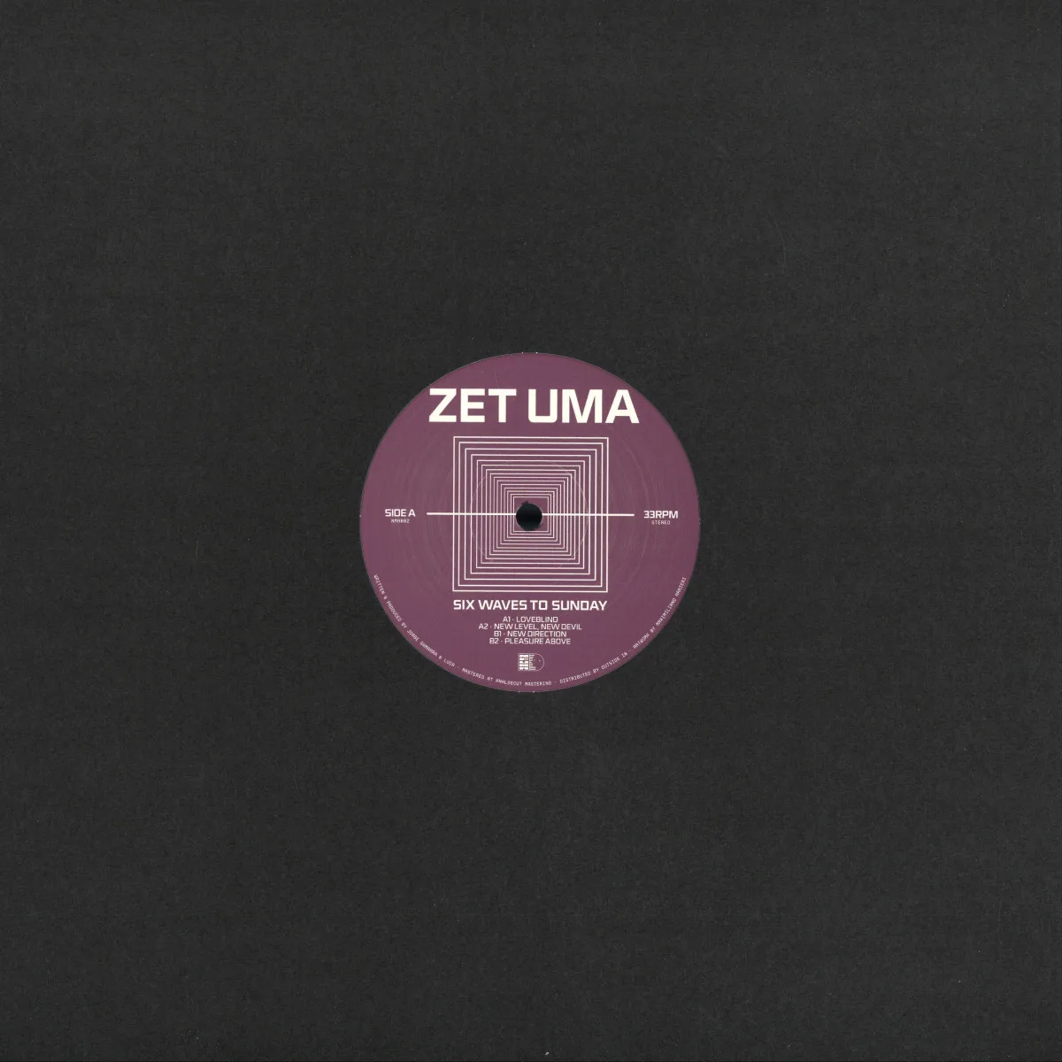 Обратная сторона обложки — Zet Uma — Six Waves To Sunday