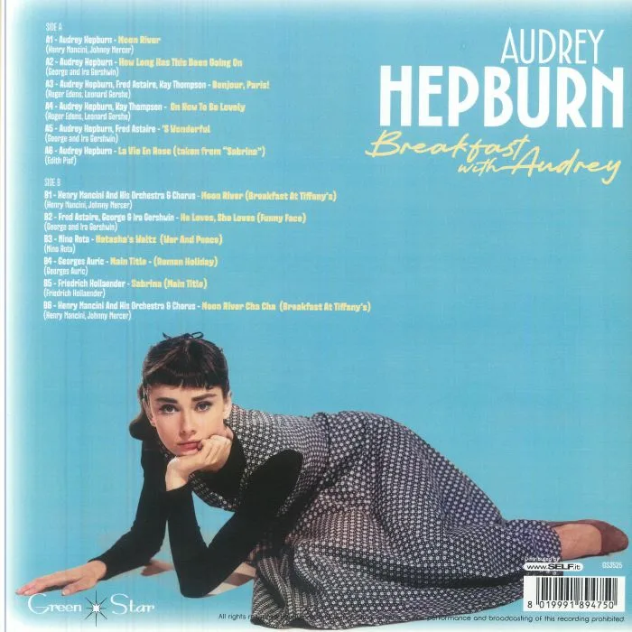 Обратная сторона обложки — Audrey HEPBURN / VARIOUS — Breakfast With Audrey (remastered)