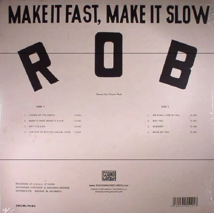 Обратная сторона обложки — ROB — Make It Fast Make It Slow
