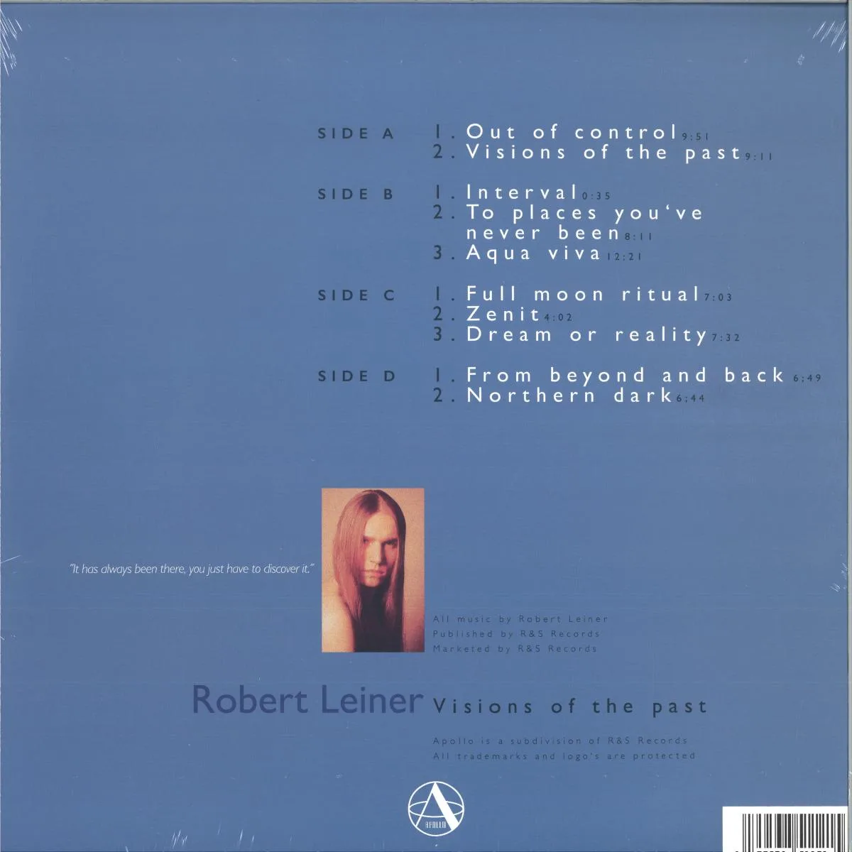 Обратная сторона обложки — Robert Leiner — Visions Of The Past LP 2x12"