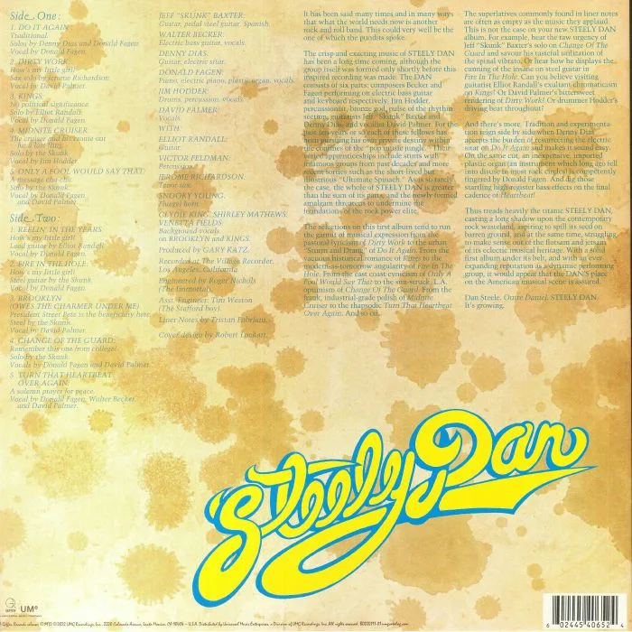 Back cover — STEELY DAN — Can't Buy A Thrill (reissue)