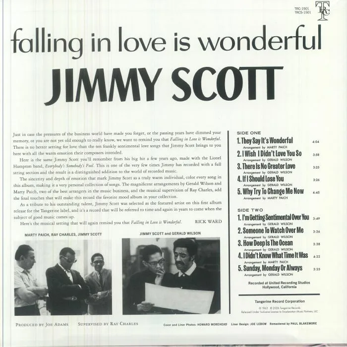 Обратная сторона обложки — Jimmy SCOTT — Falling In Love Is Wonderful (reissue) (B-STOCK)
