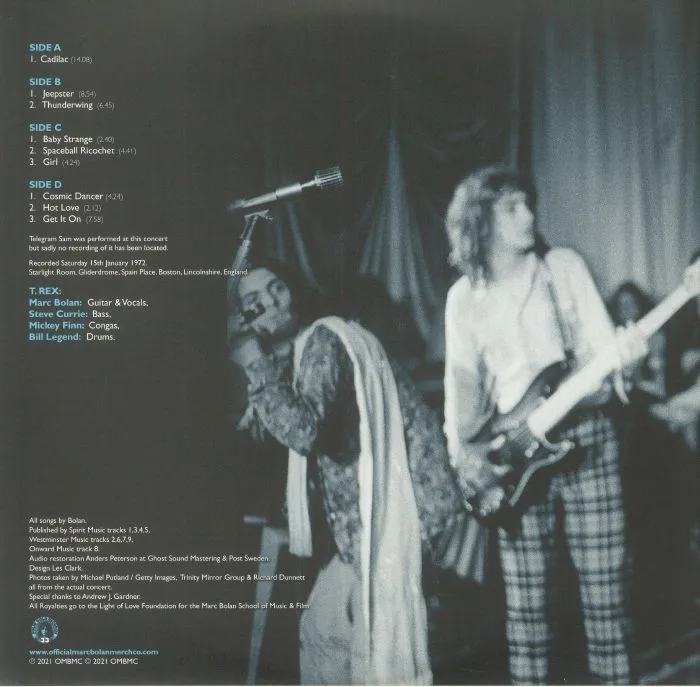 Back cover — T REX — The Gliderdome