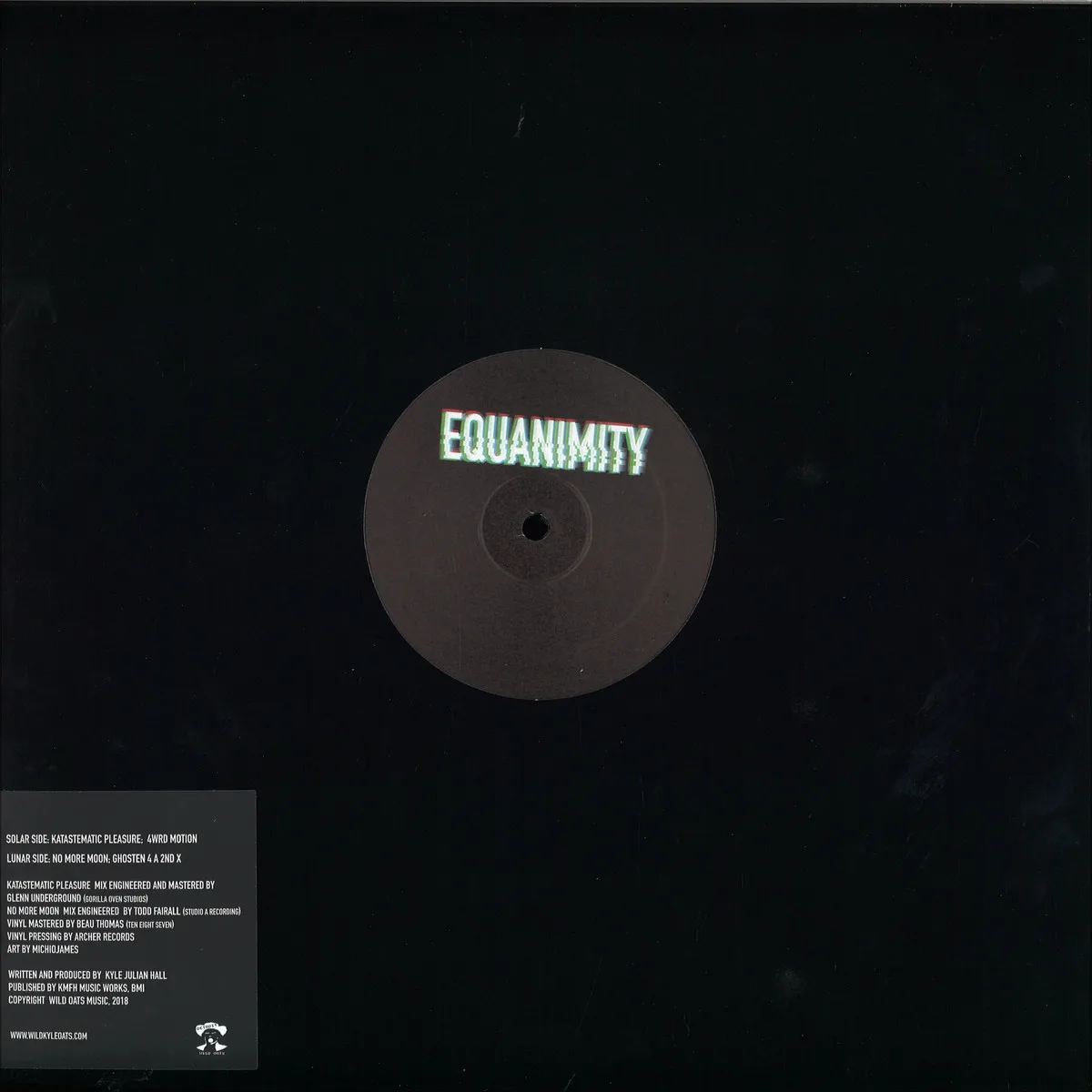 Back cover — Kyle Hall — Equanimity