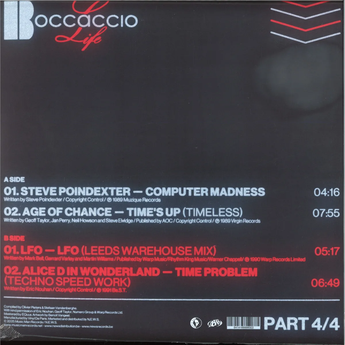 Обратная сторона обложки — Various — BOCCACCIO LIFE - 1987-1993 - PART 4/4