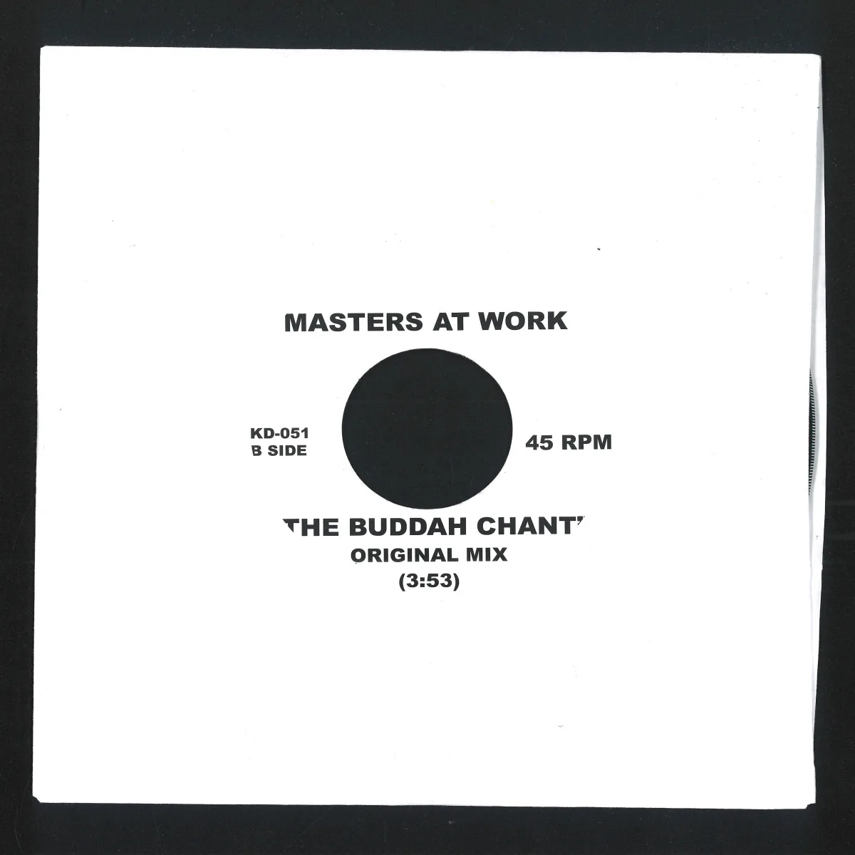Back cover — Masters At Work — The Buddah Chant / Get Up