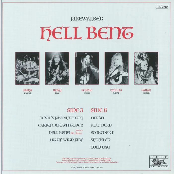 Обратная сторона обложки — FIREWALKER — Hell Bent