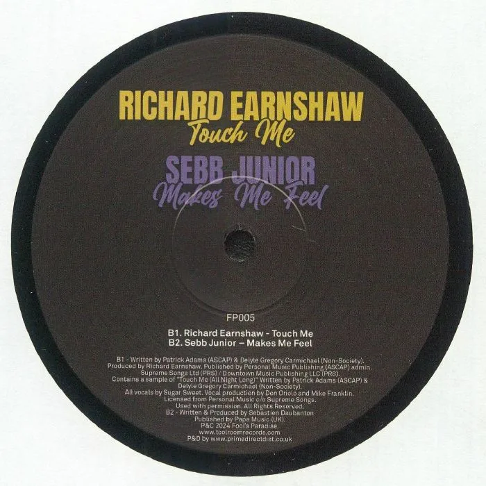 Back cover — Grant NELSON / MARK KNIGHT / THE DEEPSHAKERZ / TURNTABLES NIGHT FEVER / RICHARD EARNSH / SEBB JUNIOR — Fool's Paradise Sampler Vol 4