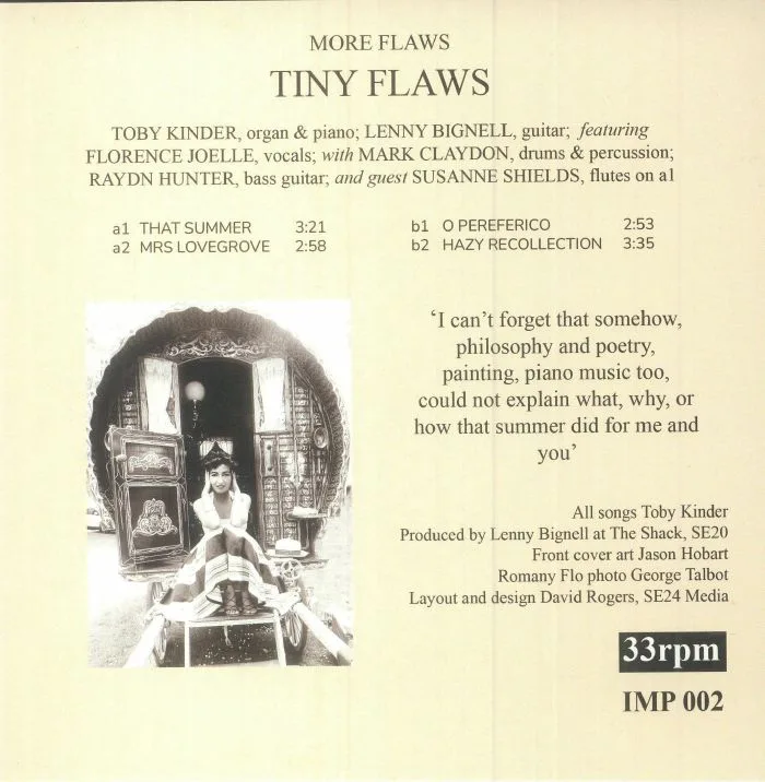 Back cover — TINY FLAWS feat FLORENCE JOELLE — More Flaws