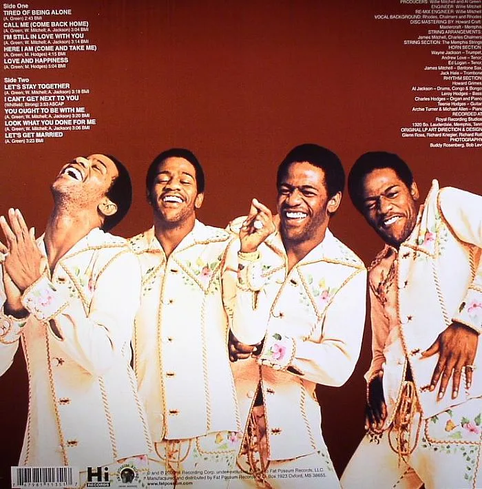 Обратная сторона обложки — Al GREEN — Al Green Greatest Hits