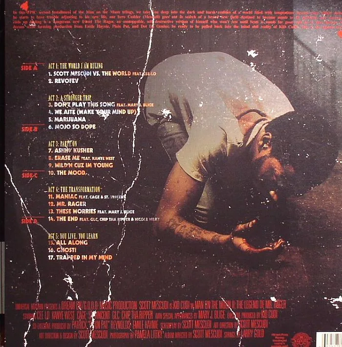 Обратная сторона обложки — KID CUDI — Man On The Moon II: The Legend Of Mr Rager
