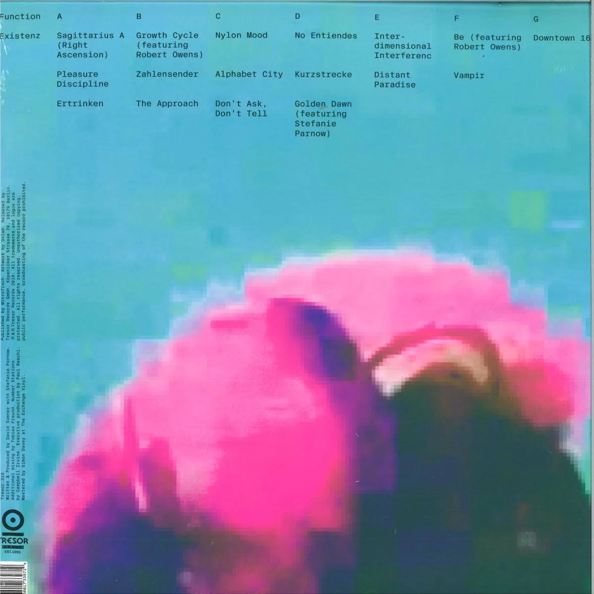 Back cover — Function — Existenz 4x12"
