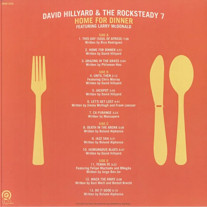 Обратная сторона обложки — David HILLYARD & THE ROCKSTEADY 7 — Home For Dinner