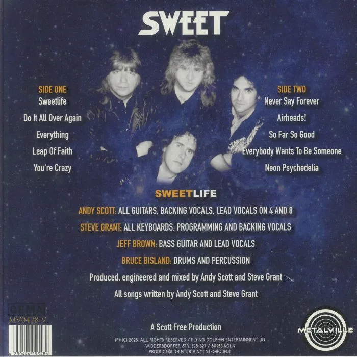 Обратная сторона обложки — SWEET — Sweetlife (reissue)