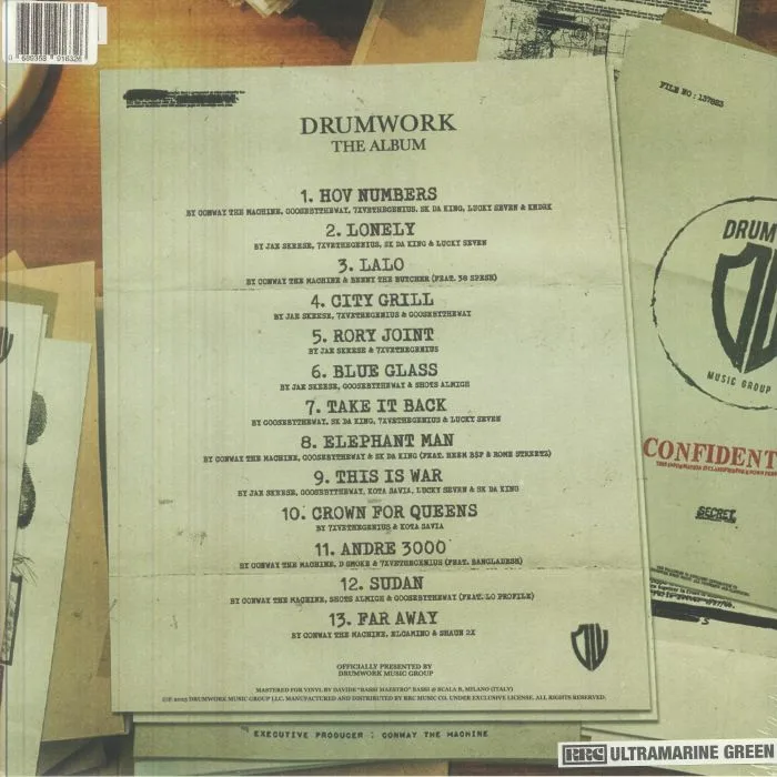 Обратная сторона обложки — CONWAY THE MACHINE — Drumwork: The Album