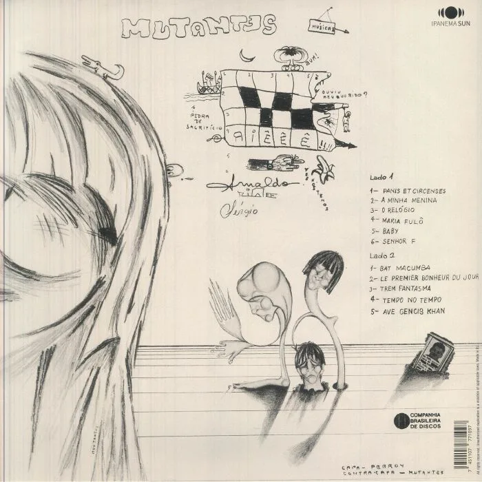 Обратная сторона обложки — OS MUTANTES — Os Mutantes (reissue)