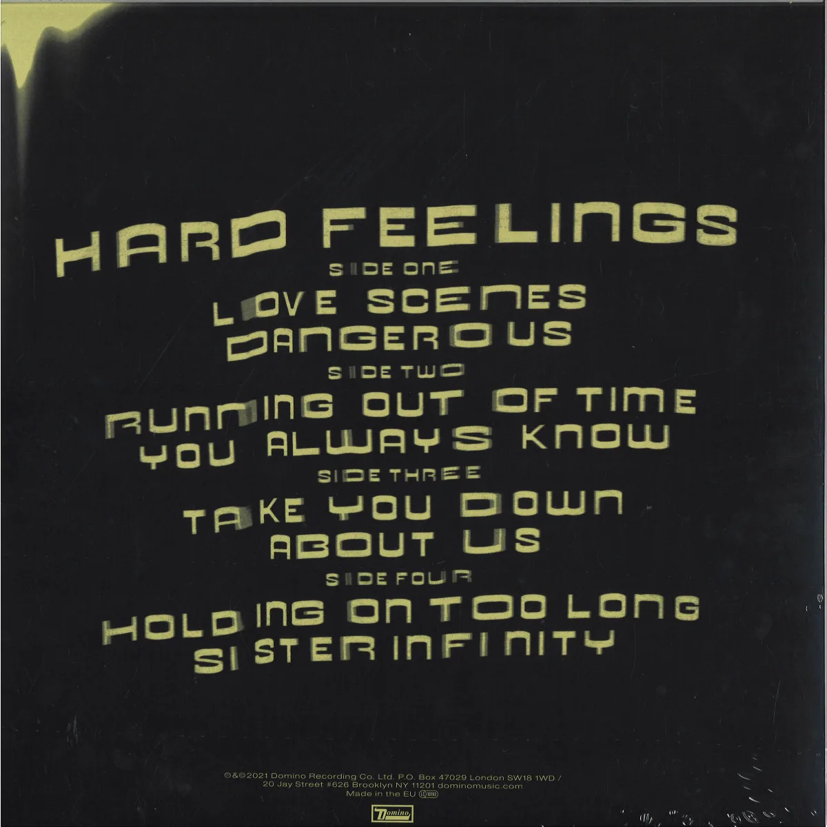 Обратная сторона обложки — Hard Feelings — HARD FEELINGS