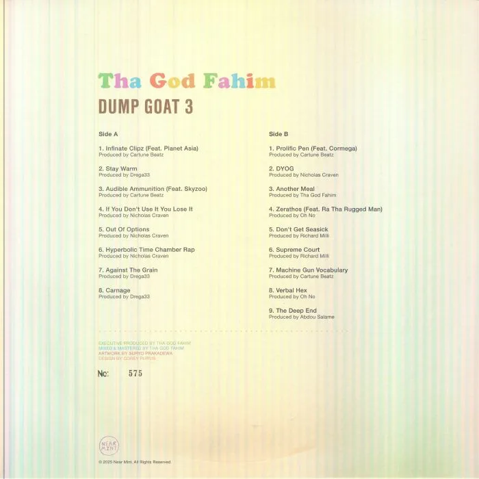 Обратная сторона обложки — THA GOD FAHIM — Dump Goat 3