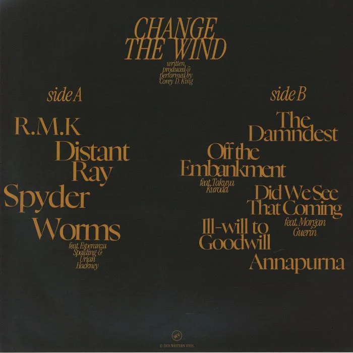 Обратная сторона обложки — Corey KING — Change The Wind