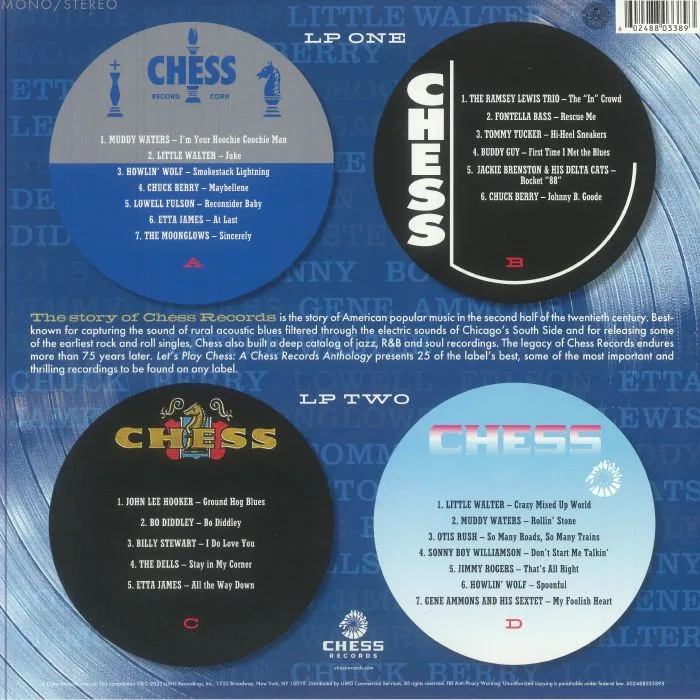 Обратная сторона обложки — VARIOUS — Let's Play Chess: A Chess Records Anthology