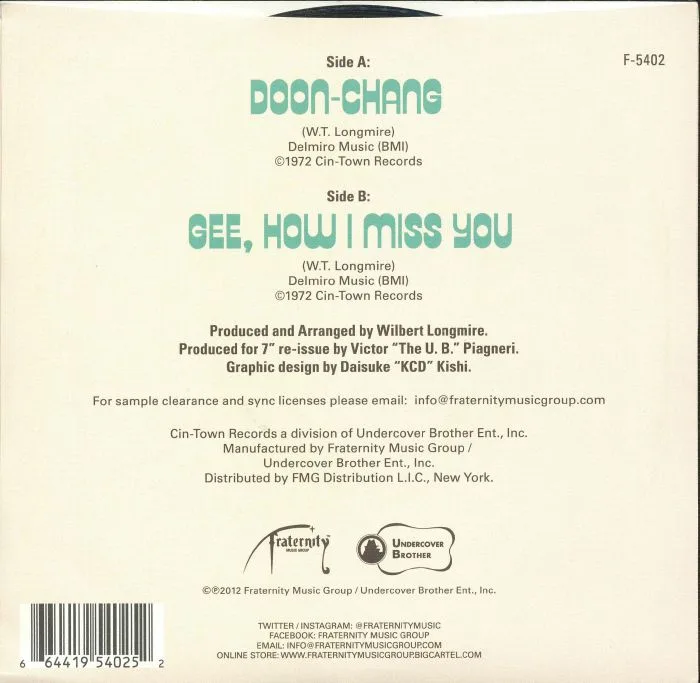 Back cover — 4 JADES — Doon Chang (reissue)