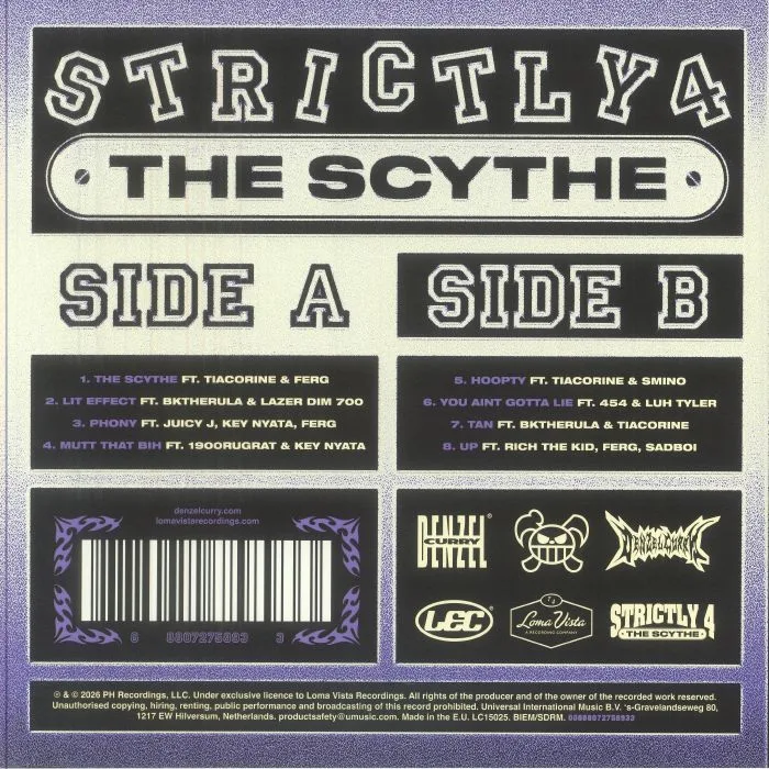 Обратная сторона обложки — Denzel CURRY — Strictly 4 The Scythe