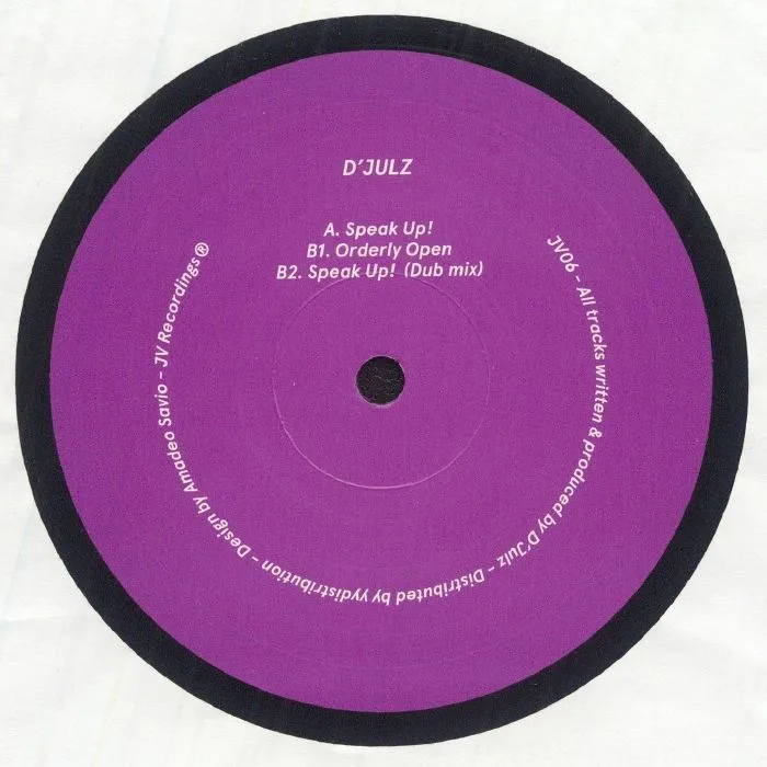 Back cover — D'JULZ — Speak Up!