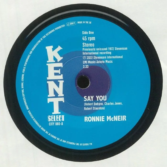 Front cover — Ronnie McNEIR — Say You