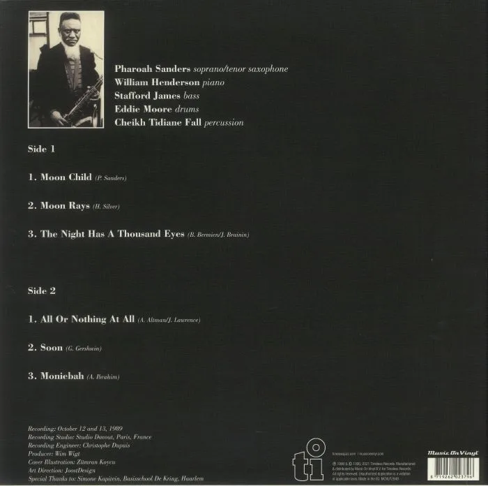 Обратная сторона обложки — Pharoah SANDERS — Moon Child (reissue)