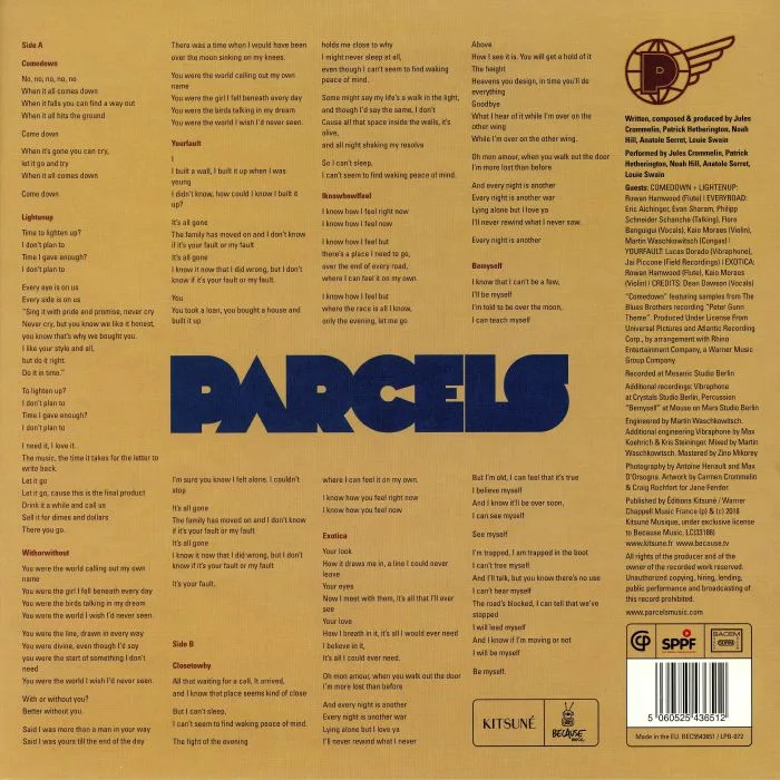 Back cover — PARCELS — Parcels