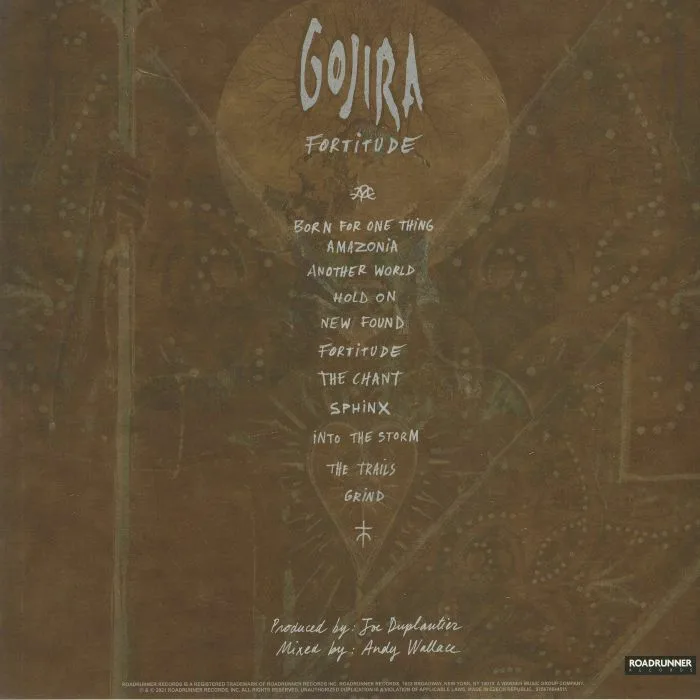 Back cover — GOJIRA — Fortitude (B-STOCK)