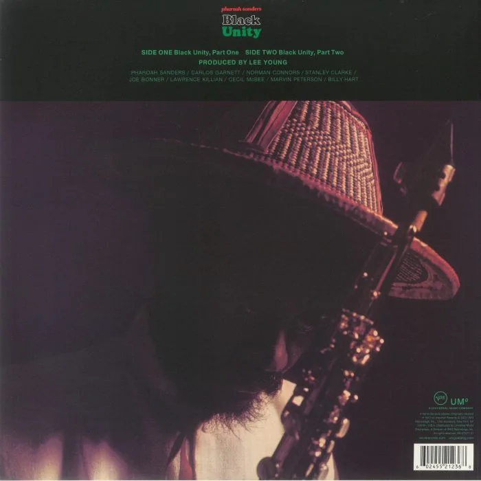 Обратная сторона обложки — Pharoah SANDERS — Black Unity (Verve By Request Series)