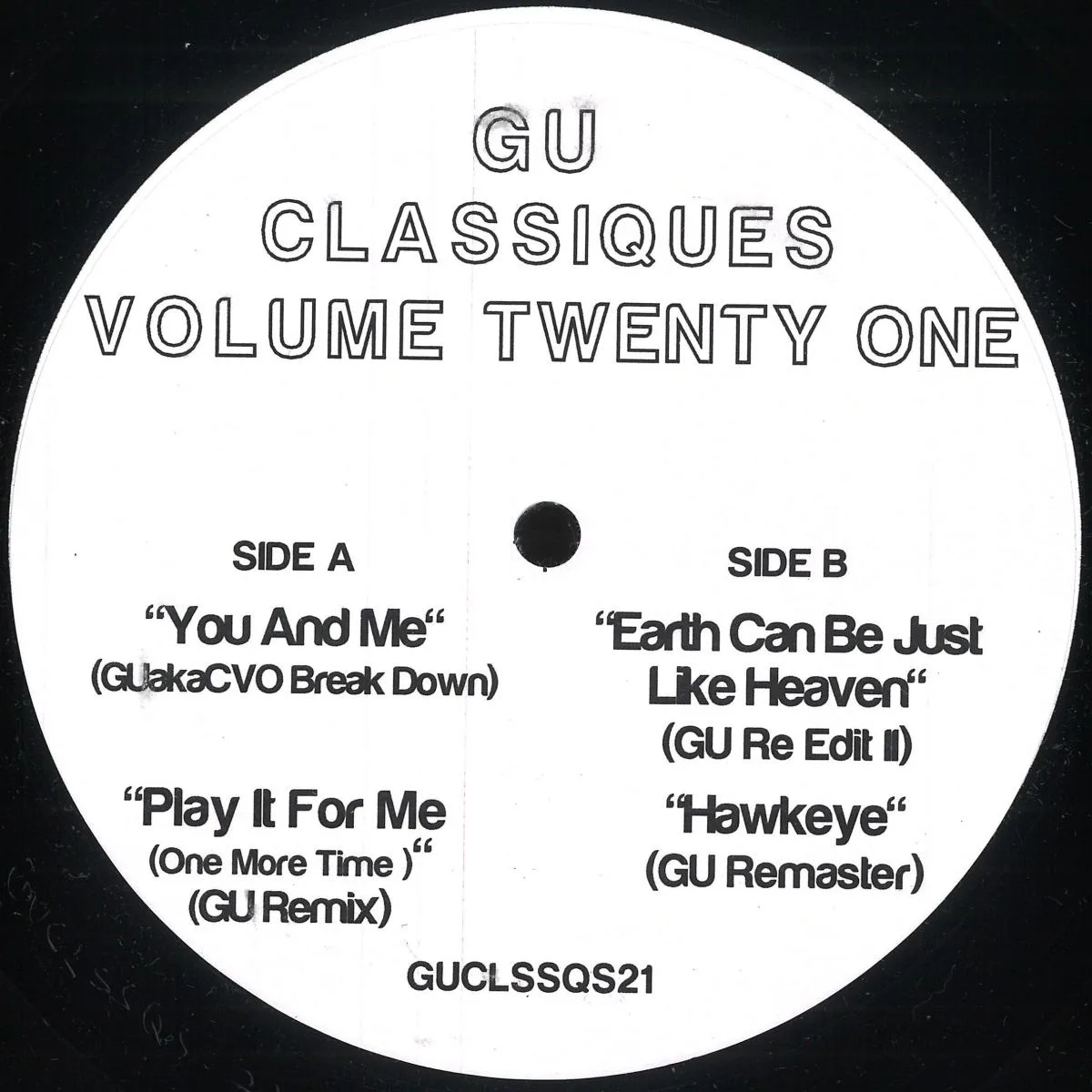 Лицевая сторона обложки — Gu aka Glenn Underground — Classiques Vol 21