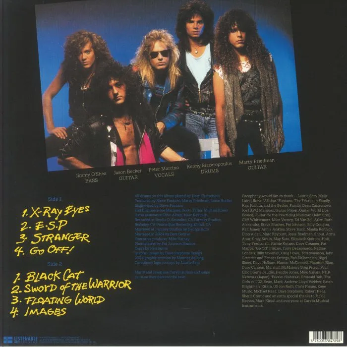 Back cover — CACOPHONY — Go Off (reissue)