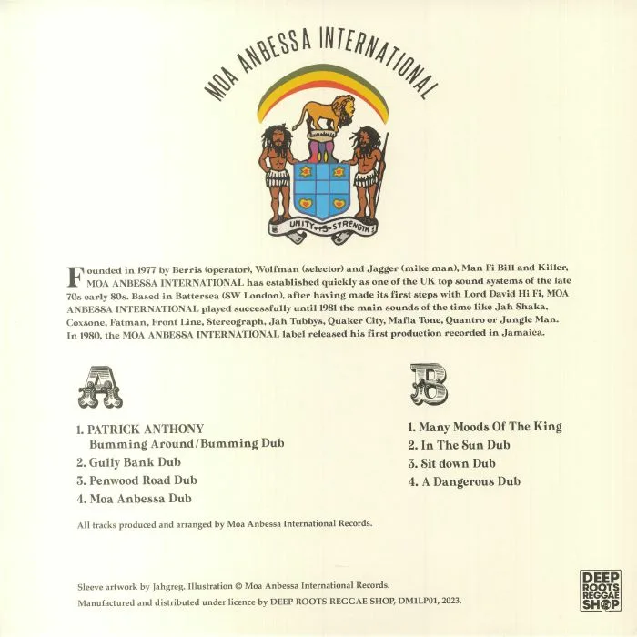 Back cover — MOA ANBESSA INTERNATIONAL — In Dub