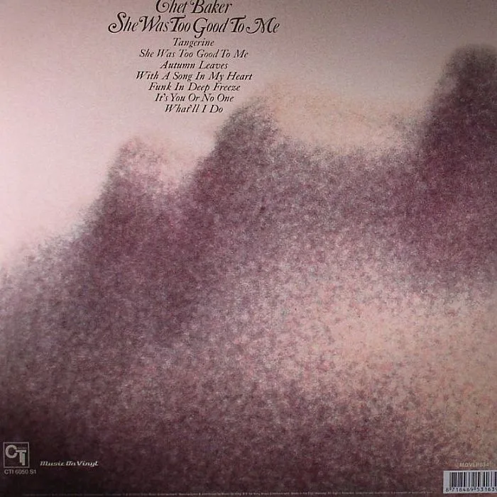 Обратная сторона обложки — Chet BAKER — She Was Too Good To Me